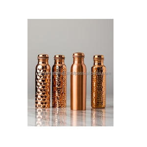 Botella de agua de cobre Real para Ayurveda, recipiente de cobre para deportes, Fitness, Yoga, beneficios naturales para la salud - Product Image 2