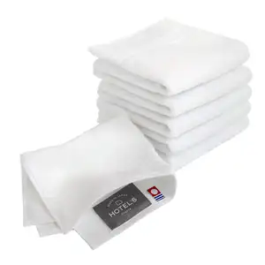 [Wholesale Products] HIORIE Imabari towel Cotton 100% HOTEL'S Handkerchief 25*25cm 400GSM Washcloths Soft Low MOQ Luxury White