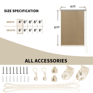 8 X 6 Sesame HDPE Spliced Roller <b>Shutter</b> for Outdoor Cooling - Product Image 2