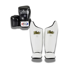 ชุดฝึกซ้อมคิกบ็อกซิ่ง Fairtex แบบปรับแต่งได้ คุณภาพสูง ถุงมือหนังแท้ สนับแข้ง MMA มวยไทย ที่จับมือ - Product Image 2