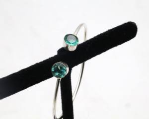 Zircon Stone Adjustable Bangles with German <b>Silver</b> | Sparkling Zircon <b>Cuff</b> Bangle | Handmade Fashion Jewelry for Women - Product Image 2