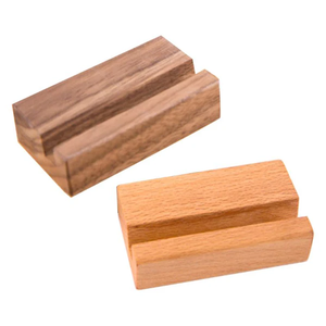 Eco-Friendly Wood Place <b>Card</b> Display Stand Desktop Business <b>Card</b> Holder for Desk Sturdy Business <b>Card</b> Display Stand - Product Image 5