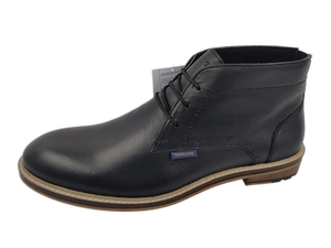 Botas Chelsea de Piel de Oveja Negra para Hombre, con Cordones, Punta Redonda, Suela de TPR, Entresuela de EVA, Antideslizantes, para Todas las Temporadas - Product Image 3