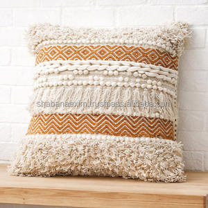 Geometric Pattern Boho Throw Pillow Cushion Cover for Kids Room Handwoven Multi Soft Color Bohemian Pillow Case - Product Image 3