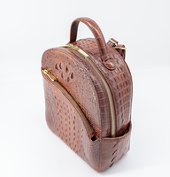 Sac à dos de luxe en cuir étoxique pour femme, best-seller, capacité 20-35L, poignée rigide, dossier ergonomique, fermeture éclair, taille L24
