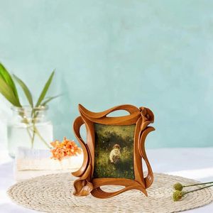 acacia wood Photo <b>Frame</b> Party <b>Wall</b> Decor Home Decor Bedroom Lily Flower Decorative - Product Image 2