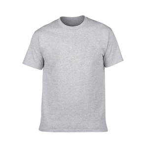 เสื้อยืดแขนสั้นผู้ชาย สีเทาเข้ม คอกลม ทรงปกติ สวมใส่สบาย ผ้าฝ้ายเจอร์ซีย์ถัก 100% สีพื้น ทรงโอเวอร์ไซส์ ระบายอากาศได้ดี น้ำหนัก 220 กรัม - Product Image 6