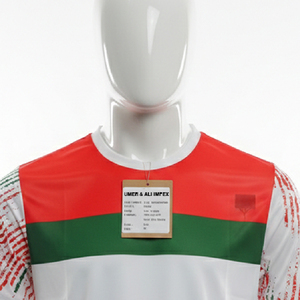 เสื้อยืดฟุตบอลซับลิเมชั่นคุณภาพเยี่ยม ด้านหน้าผ้าอินเตอร์ล็อค ด้านหลังผ้าไมโครเมช โพลีเอสเตอร์ 100% 140 กรัมต่อตารางเมตร - Product Image 2