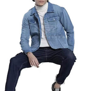 Chaqueta de Mezclilla para Hombre, Corte Ajustado, Casual, Manga Larga, Estilo Moderno, Ropa de Calle - Product Image 2