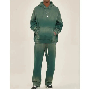 Conjunto de Chándal para Hombre 2026 Personalizable con Capucha, Estampado Gráfico, Lavado Ácido, 100% Algodón, Grueso, para Invierno - Product Image 4