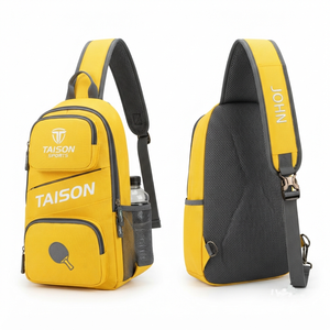 TAISON SPORTS TS-SP-0322 168 GSM Heavy Duty PU 30-40L <b>Table</b> <b>Tennis</b> Gear Bag Red Black Cushioned Panel Custom Logo - Product Image 1