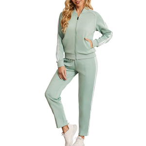 High Quality Solid Pattern Women's <b>Sets</b> Training Tracksuits Two Piece Regular Fit Jogging Easy To Wear Outdoor Use Jogging <b>Set</b> - Product Image 1