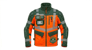 Chaqueta de Seguridad de Alta Visibilidad, Uniforme Protector Reflectante para Uso Industrial en Exteriores, Poliéster - Product Image 2