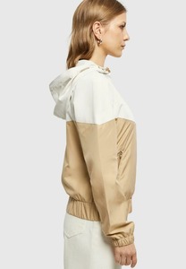 Veste coupe-vent à capuche bicolore avec fermeture éclair, manches longues, en polyester tissé coupe-vent, pour femme, idéale pour le printemps - Product Image 2