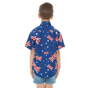Camisas y Pantalones Cortos Hawaianos con Cuello y Botones para Niños, Diseño Gráfico Único, Comodidad y Estilo para el Verano en la Playa - Product Image 6