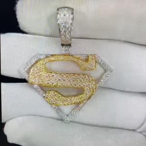 Pendentif personnalisable en argent sterling plaqué or rose avec diamant de clarté VVS améliorée, forme étoile, design sur mesure, bijoux fins pour soirée - Product Image 5