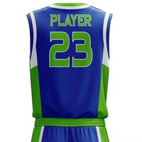 Ensemble de maillots de basket Eagles 23, uniforme sans manches sublimé, bleu, vert, blanc, évacuant l'humidité, unisexe pour adulte