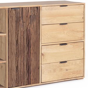 Modern Luxury Solid Wood 3D Geometric Hand Carved Diamond Pattern Dining <b>Sideboard</b> Mid Century Tapered Legs Home Bar Living Room - Product Image 5