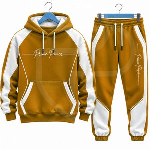 Ensemble sweat à capuche et jogging coupe décontractée pour marques de streetwear en marque blanche et détaillants de vêtements avec support de production OEM - Product Image 1