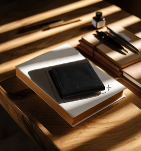 Genuine Leather Short <b>Slim</b> Fashion <b>Wallet</b> | Classic Open Design Multiple <b>Card</b> Slots | Eco-Friendly Unisex Daily Use - Product Image 2