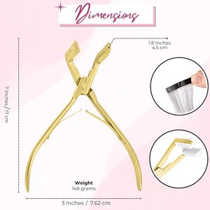 Juego de Herramientas Profesionales para el Cabello: Alicates de Acero Inoxidable de Alta Calidad para Extensiones, Tijeras y Agujas de Crochet - Product Image 3