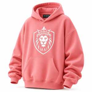 เสื้อฮู้ดโอเวอร์ไซส์ผ้าฟลีซสำหรับฤดูหนาว พร้อมลายปักตราสัญลักษณ์สิงโต ระบายอากาศได้ดี ดีไซน์ลำลองสำหรับทุกเพศ พร้อมกระเป๋าจิงโจ้ - Product Image 6