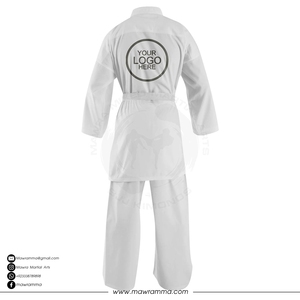 ชุดคาราเต้ Mawra แบบสั่งทำขายส่ง พรีเมียม ผ้าฝ้าย 100% ทนทาน ชุดยูนิฟอร์มศิลปะการต่อสู้สำหรับฝึกซ้อมระดับมืออาชีพ สำหรับทุกเพศ - Product Image 4