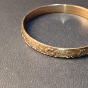 Brazalete Magnético Ajustable de Cobre Puro para Mujer - Brazalete de Cobre con Grabado Floral Vintage para Alivio del Dolor de Artritis - Product Image 2