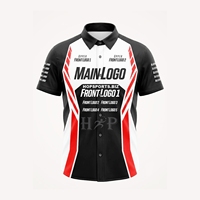 T-shirt de course personnalisé de haute qualité, t-shirt de moto décontracté par sublimation pour homme, tenue de sport pour équipe de course et équipage de box