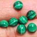 Malachite verte naturelle riche, cabochon rond, pierre précieuse non montée, taille calibrée 6 mm, pour la fabrication de bijoux avec jeu de couleurs - Product Image 2