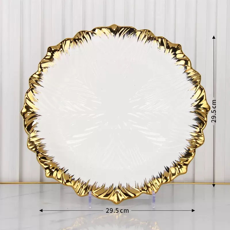 12 inches white round plate