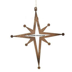 Décoration de Noël en métal doré en forme d'étoile, très vendue, pour la maison, écologique, avec boîte, Père Noël - Product Image 4