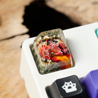 Keycaps Mystical Anime, Custom Artisan Keycaps, Keycaps Anime Cute, Green Keycaps, Keycaps Set, Keycaps Resin