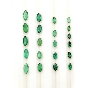Lot de pierres précieuses en émeraude de Zambie, taille marquise, facettées, 2-6 mm, émeraude verte naturelle pour la fabrication de bijoux - Product Image 3