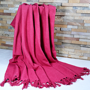 Woven Solid Cotton <b>Throw</b> Blanket Soft Lightweight Breathable <b>Sofa</b> <b>Cover</b> Bed <b>Throw</b> Handmade Natural Cotton Home Decor Use - Product Image 1