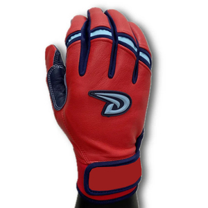 Guantes de Béisbol de Cuero de Manga Corta en Oferta, Guantes de Bateo de Dedo Completo Ambidiestros con Cierre de Gancho y Bucle, Excelente Agarre, Amarillo Personalizado - Product Image 4