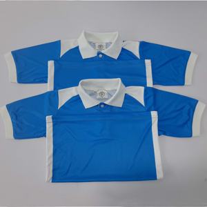 Polo personnalisé pour homme bleu royal |   Vêtements de sport d'équipe avec panneaux contrastés blancs |   T-shirt de golf décontracté à manches courtes, vente en gros de vêtements - Product Image 2