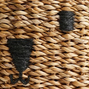 Panier de rangement artisanal en jonc de mer avec couvercle, motif visage d'ours mignon, idéal pour chambre d'enfant et crèche - Meilleure vente - Product Image 5