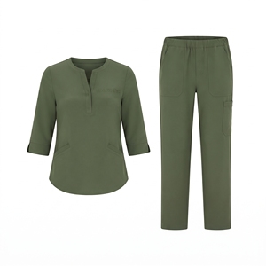 Women Hospital Nurse Uniform Set Wholesale Medical <b>Scrub</b> <b>Top</b> Pants Surgical Healthcare Workwear - Product Image 1