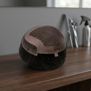 Perruque pour homme Taz en cheveux Remy, toupée en cheveux indiens de haute qualité, ondulation naturelle, produit en cheveux humains doux et de haute qualité - Product Image 2