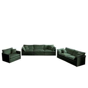 Divano Sezionale Moderno a 3 Posti con Seduta Extra Profonda, Divano Oversize a 3 Posti e Poltrona Singola per Soggiorno, Set da 3 Pezzi - Product Image 2