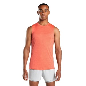 Men's <b>Coral</b> O-Neck Knitted Tank <b>Top</b> Solid Color Breathable Anti-UV Quick Dry Sporty Style 100% Cotton Gym Wear - Product Image 1