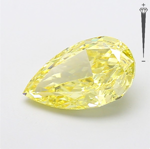 Diamante Cultivado en Laboratorio con Certificación IGI, Corte Pera Modificado de 3.53 CT, Color Amarillo Intenso Fantasía, Claridad VS1, CVD LG 795641440 para Joyería - Product Image 4