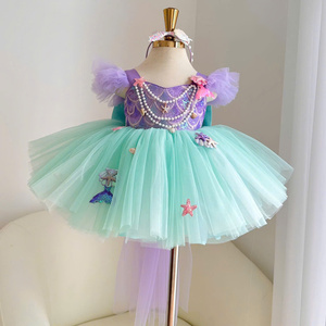 Nhung Nguyen Princess Small Knee-Length Eco-Friendly Fluffy Dress Baby Girls Kimsa Sequin Skirt <b>Flower</b> Made Vietnam OEM ODM - Product Image 6