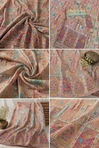 Veste Sherwani en soie 100% légère à motifs pour hommes, filles et garçons, tunique formelle à manches longues, tenue ethnique pour mariage et fête - Product Image 4