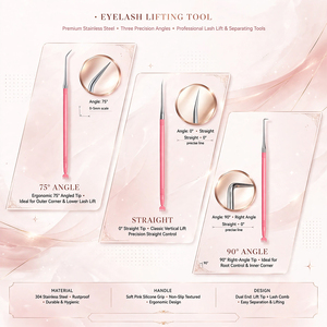 Herramientas de Belleza, Herramientas Profesionales para Lifting de Pestañas de Color Rosa con Peine Pequeño, Venta al por Mayor, Acero Inoxidable de Alta Calidad - Product Image 5