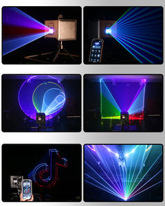 جهاز عرض ضوئي ليزري ثلاثي الأبعاد بقوة 5 واط يتحكم فيه عبر تطبيق البلوتوث، متعدد الأنماط للحفلات والنوادي الليلية والحانات - متوافق مع نظام iOS - Product Image 4