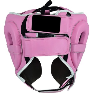Protector de Cabeza de Boxeo de Cuero PU Color Borgoña, Cierre Personalizado, Unisex, Casco Protector Ajustable con Ventilación Transpirable, VORNEX INDUSTRY - Product Image 3