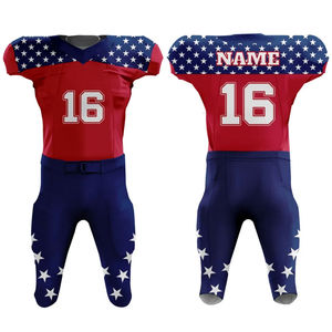 Maillot de football américain personnalisé pour hommes de haute qualité, tissu 100 % polyester, respirant, logo personnalisable, uniforme pour hommes - Product Image 4