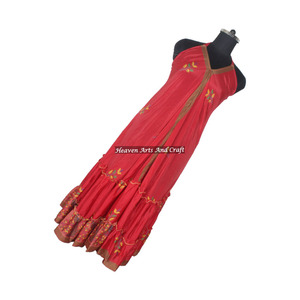 Nuevo Vestido Largo de Seda Sari Vintage Hecho a Mano en India para Mujer, Diseño Bohemio, Elegante Vestido de Noche sin Mangas para Damas - Product Image 6
